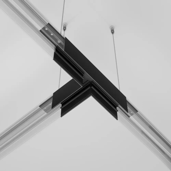 Złącze-T do systemu magnetycznego Exility TRA034CT-41B-DE metalowe czarne