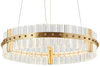 Żyrandol glamour Saturnus MSE010100165 kryształowy złoty