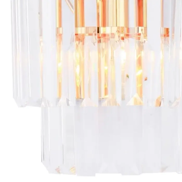 Kinkiet glamour Amedeo 17106/2W-GLD ścienna lampa natynkowa złota