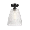 Szklana wisząca lampa Windsor 1xE27 czarna do salonu przezroczysta fasetowana ELS-WINDSOR-P-BLK