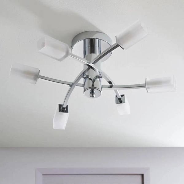 Metalowa lampa sufitowa Havana 146-6CH chrom przezroczysty