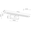 Lampa ścienna nad lustro Gallery 18001 LED 12W 4000K belka chrom