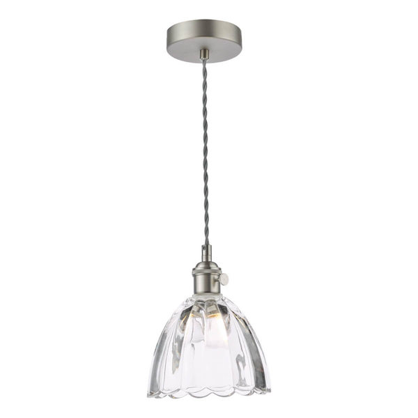 Salonowa lampa wisząca Hadano HAD0161-11 szklana chrom przezroczysty