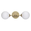 Szklana lampa ścienna Garda 1244 okrągła podwójna biała złota