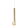 Wisząca lampa loftowa Baton 7851 metalowa tuba do pokoju mosiądz