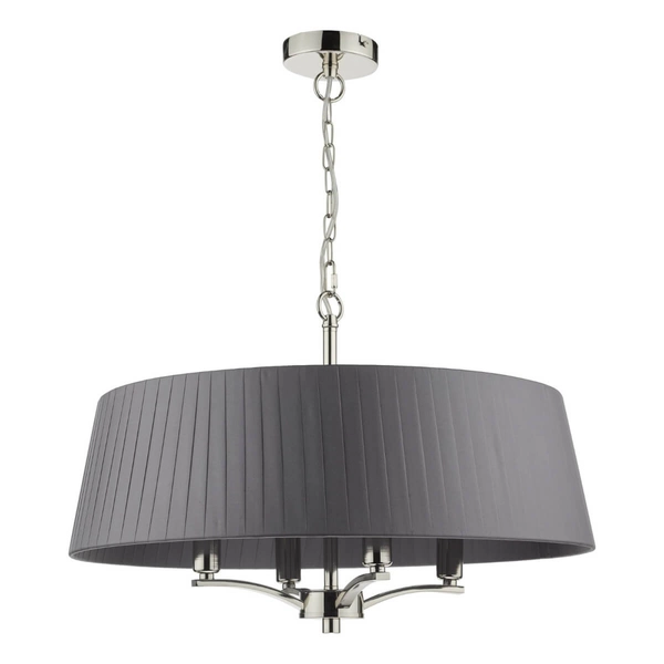 Metalowa lampa wisząca Cristin CRI0439 Dar Lightning nikiel szara