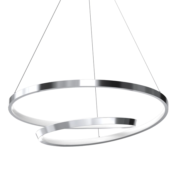 Salonowa lampa wisząca Lucero wstęga LED 48W 4000K rings chrom