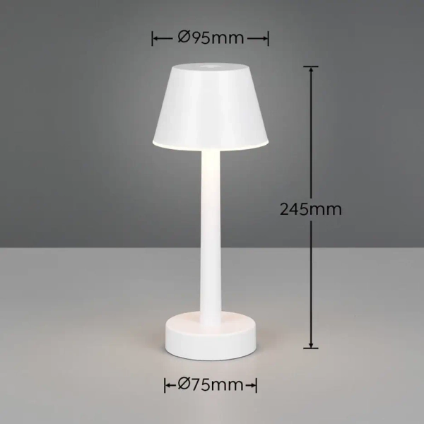 Zewnętrzna lampa stołowa VIDAL R54991131 LED 1,5W 3000K IP44 biała