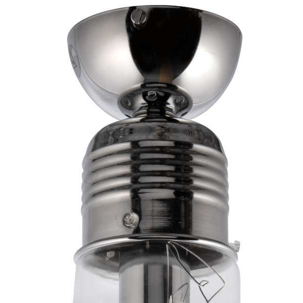 Lampa sufitowa VEN W-602/1 industrialna szklana żarówka przezroczysta chrom