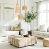 Lampa wisząca do salonu 22166 boho pleciona brązowa