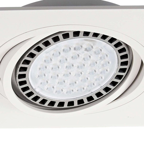 Wpuszczana lampa sufitowa BOXY DL 20071-WH kwadratowa biała