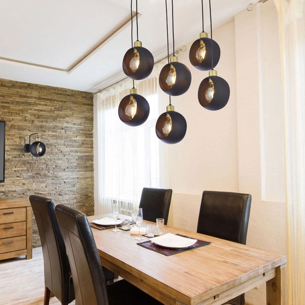 Wielopunktowa lampa wisząca Cyklop 2756 TK Lighting loft szklana patyna