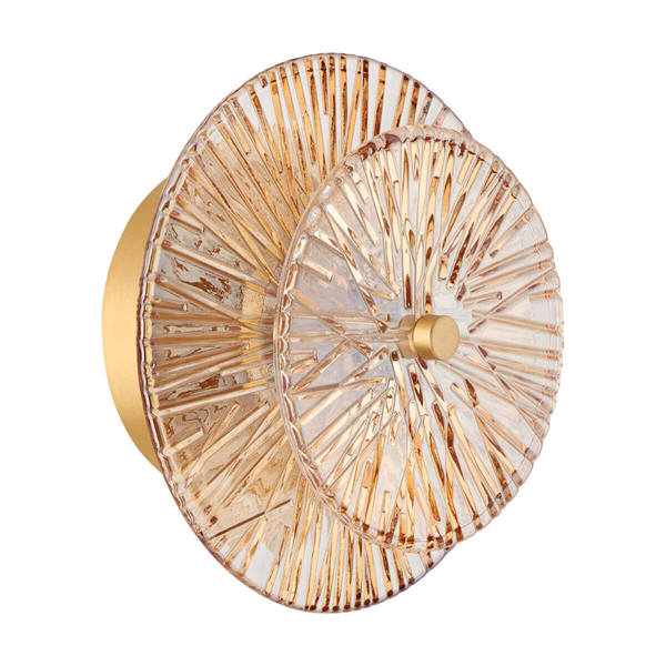 Kinkiet ścienny LUXIO ST-3315-2 gold Step LED 6W 3000K bursztynowa