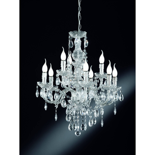 Wiszący żyrandol Luster R1169-00 RL Light pałacowy kryształy przezroczysty