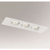Wpust LAMPA sufitowa EBINO H 7321 Shilo prostokątna OPRAWA podtynkowa OCZKA regulowane białe