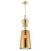 Lampa wisząca nad stół Queen MP-8046-25 gold Step z abażurem złota