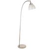 Podłogowa lampa łukowa Hansen 97591 szklana nikiel przezroczysta