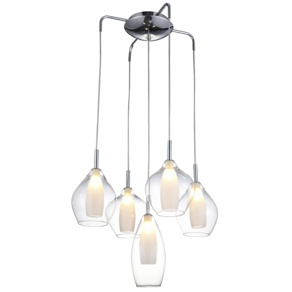 Lampa wisząca kaskada Amber Milano AZ3076 Azzardo przeźroczysta