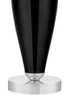 Szklana LAMPA stołowa REA 40602102 Kaspa abażurowa LAMPKA nocna czarna