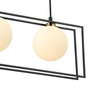 Loftowa LAMPA wisząca GROSETTA PND-53423-3-BK Italux modernistyczny zwis kule balls czarne białe