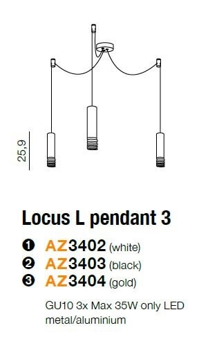 Nowoczesna lampa wisząca Locus pająk do salonu złota