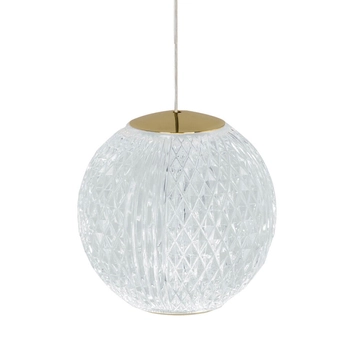 Kulista wisząca lampa EDEM AZ6016 LED 4,2W 3000K złota przezroczysta