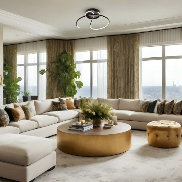 Lampa sufitowa do sypialni DELTA ML1174 LED 30W 4000K czarny