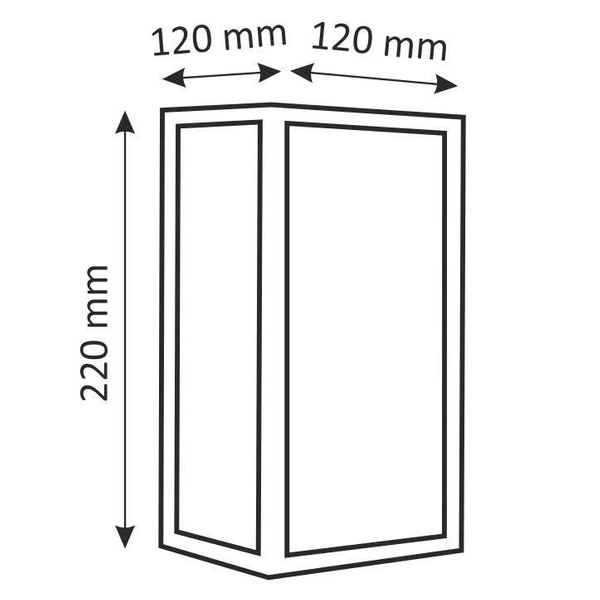Elewacyjna lampa ścienna MALMO 309167 Polux zewnętrzna ogrodowa klatka IP44 grafitowa przezroczysta