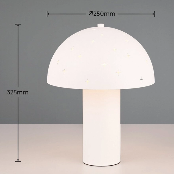 Lampka nocna grzybek Seta R51361031 efekt gwiazd biała