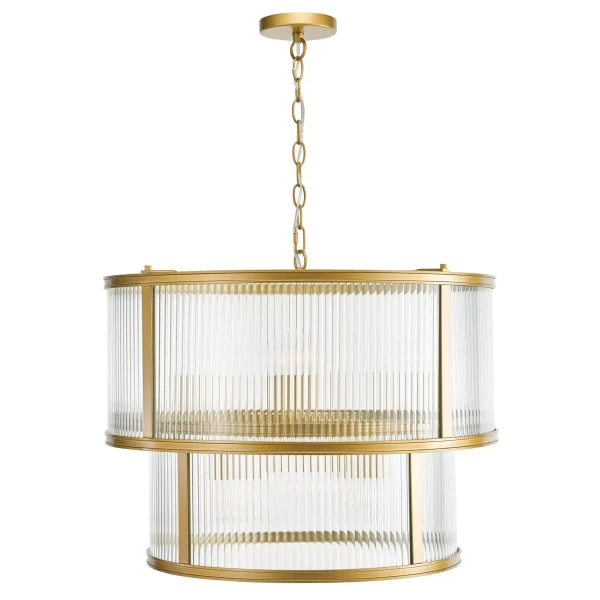 Żebrowany żyrandol Bianka BIA0663 do przedpokoju satynowy brąz