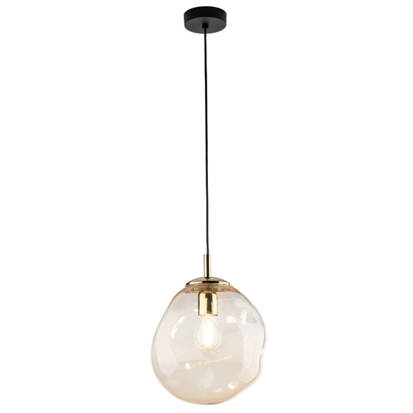 Wisząca lampa nad stół Sol 10083 do kuchni nieregularna czarna złota