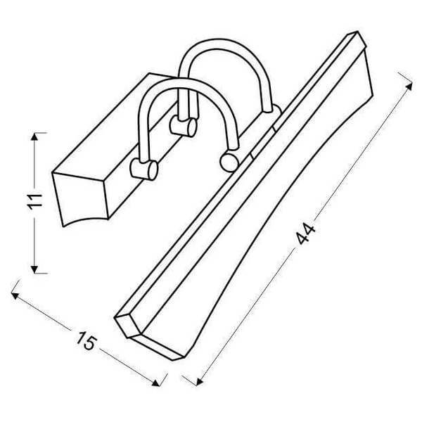Ścienna lampa nad lustro Glory 20-32621 LED 7W 6500K chrom biała