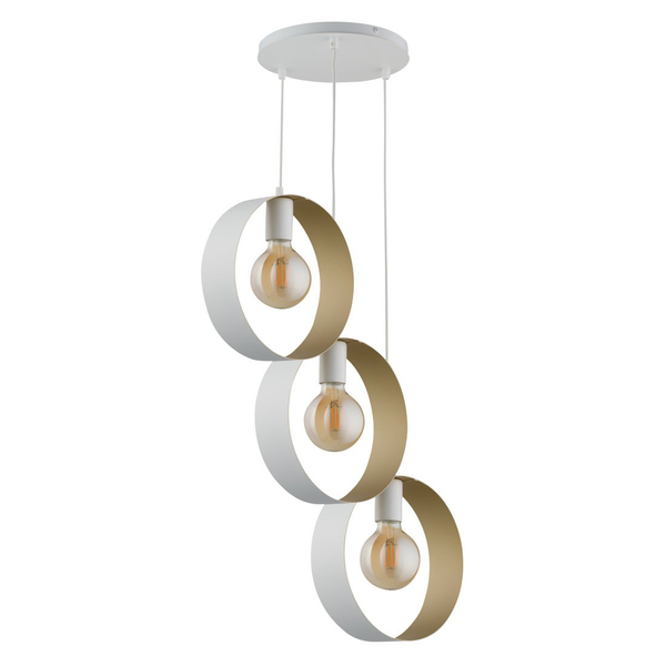 Salonowa lampa wisząca HOOP 32291 Sigma kaskada do jadalni biała