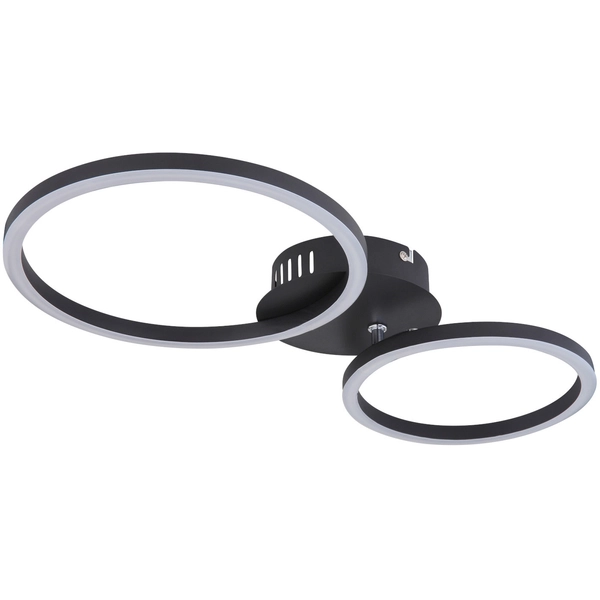 Lampa sufitowa KENDY 67233-24S metalowa pierścienie LED 24W 3000K czarne