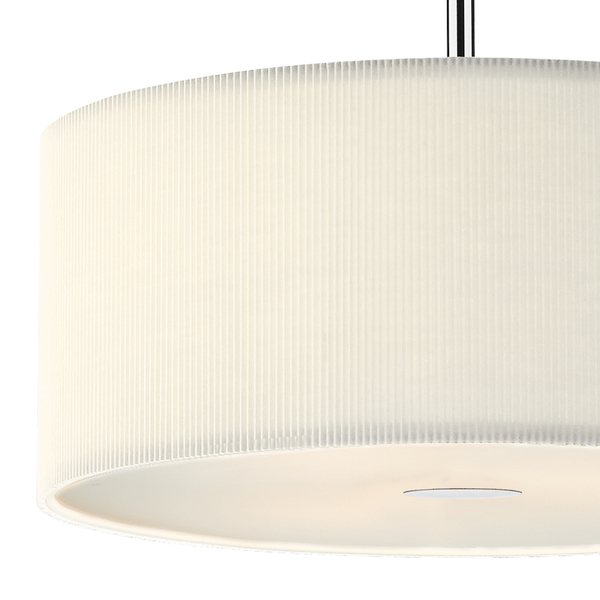 Salonowy zwis Zaragoza ZAR1733 Dar Lighting z abażurem plisowanym biały chrom
