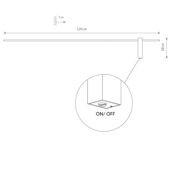 Kinkiet nad łóżko z włącznikiem Motive 10851 Nowodvorski LED 16W 4000K czarny