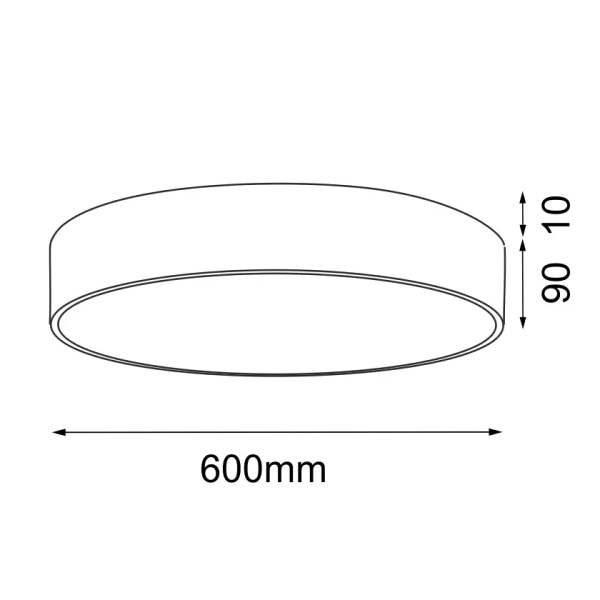 Plafon sypialniany Kengo 1403 minimalistyczny czarny