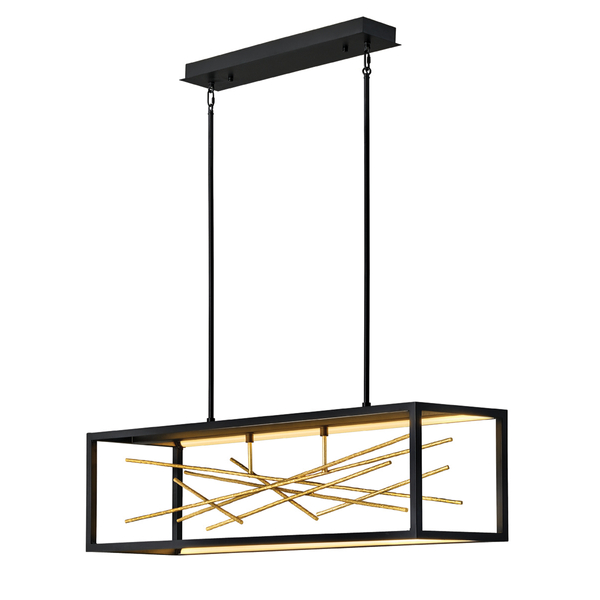 Lampa wisząca podłużna QN-STYX-LED-ISLE-BG LED 55W czarna