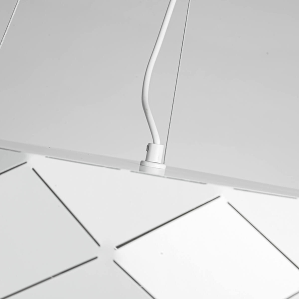LAMPA wisząca REUS LP-8069/1P WH Light Prestige geometryczna OPRAWA okrągła zwis metalowy biały