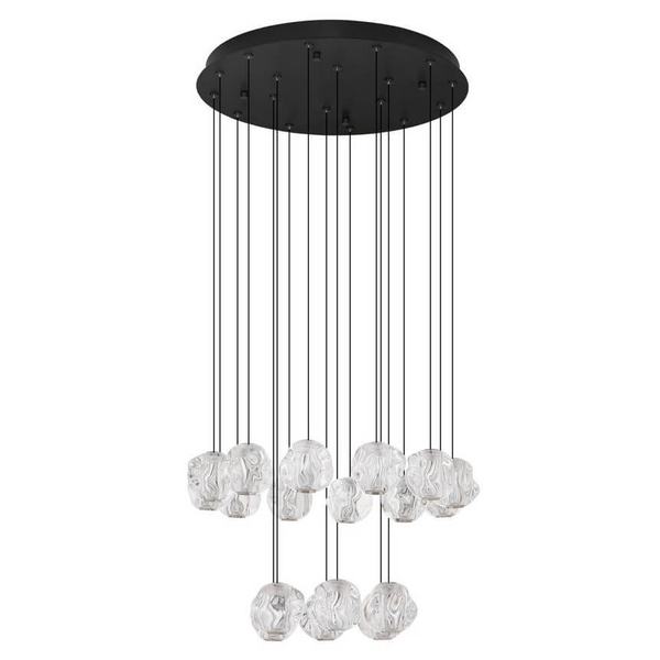 Wisząca lampa do salonu CHEPEN LE44427 LED 87W 3000K czarna chrom