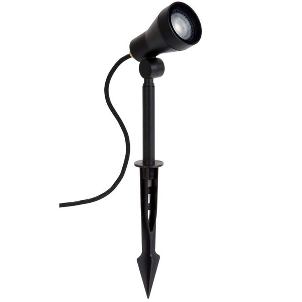 Czarna lampa gruntowa Spike 27882/05/30 outdoor IP54 z regulacją