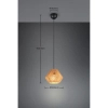Lampa wisząca ekologiczna LUCILLE R36111026 do salonu czarny brązowy