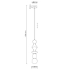 Drewniana lampa sufitowa zwis Tower Sabia Wood 10959 geometryczna beżowy