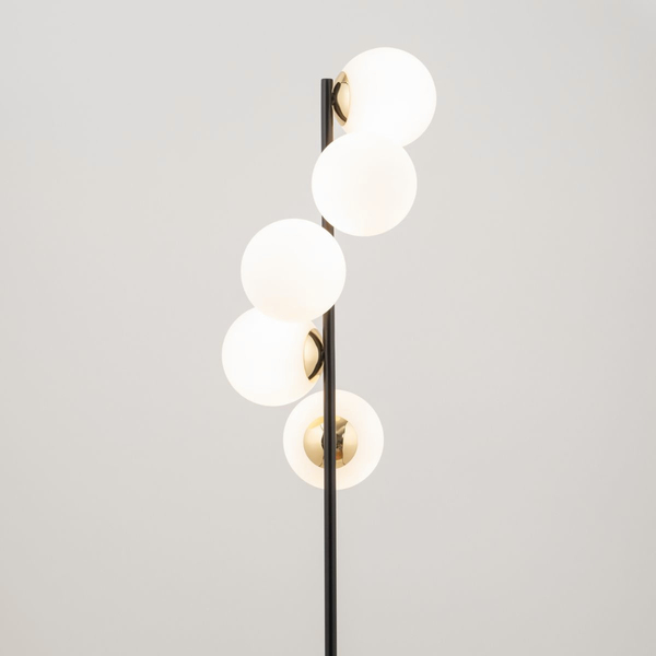 Lampa podłogowa do salonu Piano 50365 Sigma kule balls białe czarne