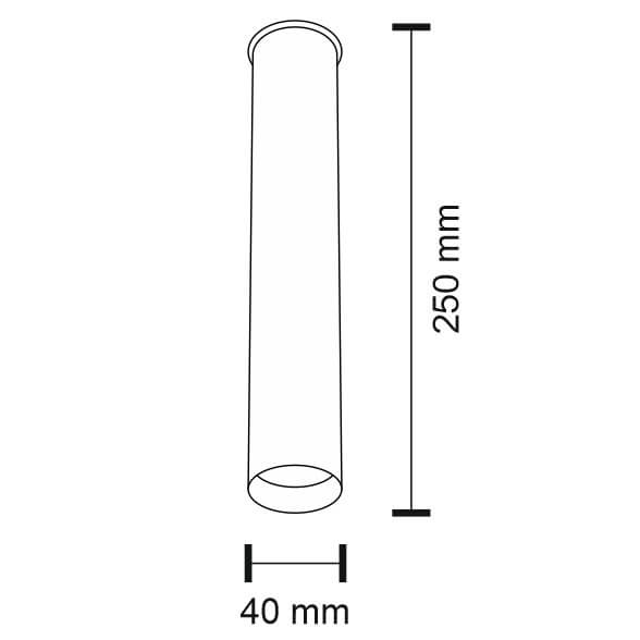 Downlight LAMPA sufitowa YABU 7136 Shilo metalowa OPRAWA tuba PLAFON biały