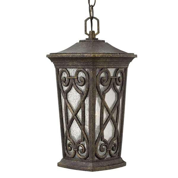 Industrialna lampa wisząca HK-ENZO8-S do ogrodu brązowa