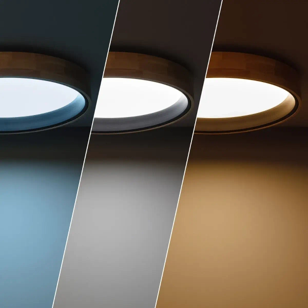 Plafon Nature ABR-PLODV-C-30WW-CCT LED 31W 2700-6500K drewniany czarny