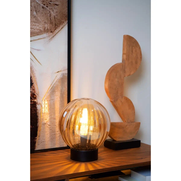 Stołowa lampka kula MONSARAZ 45593/01/62 Lucide bursztynowy