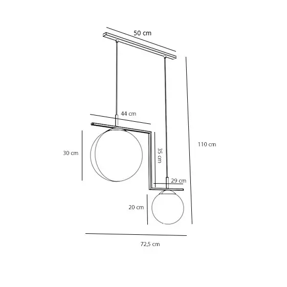 Kulista lampa wisząca ZAC 1038H17_2 do jadalni szklana biała beżowa