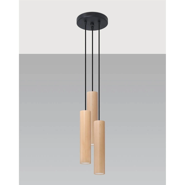 Drewniana lampa wisząca SL.1012 kaskada nad stół do jadalni